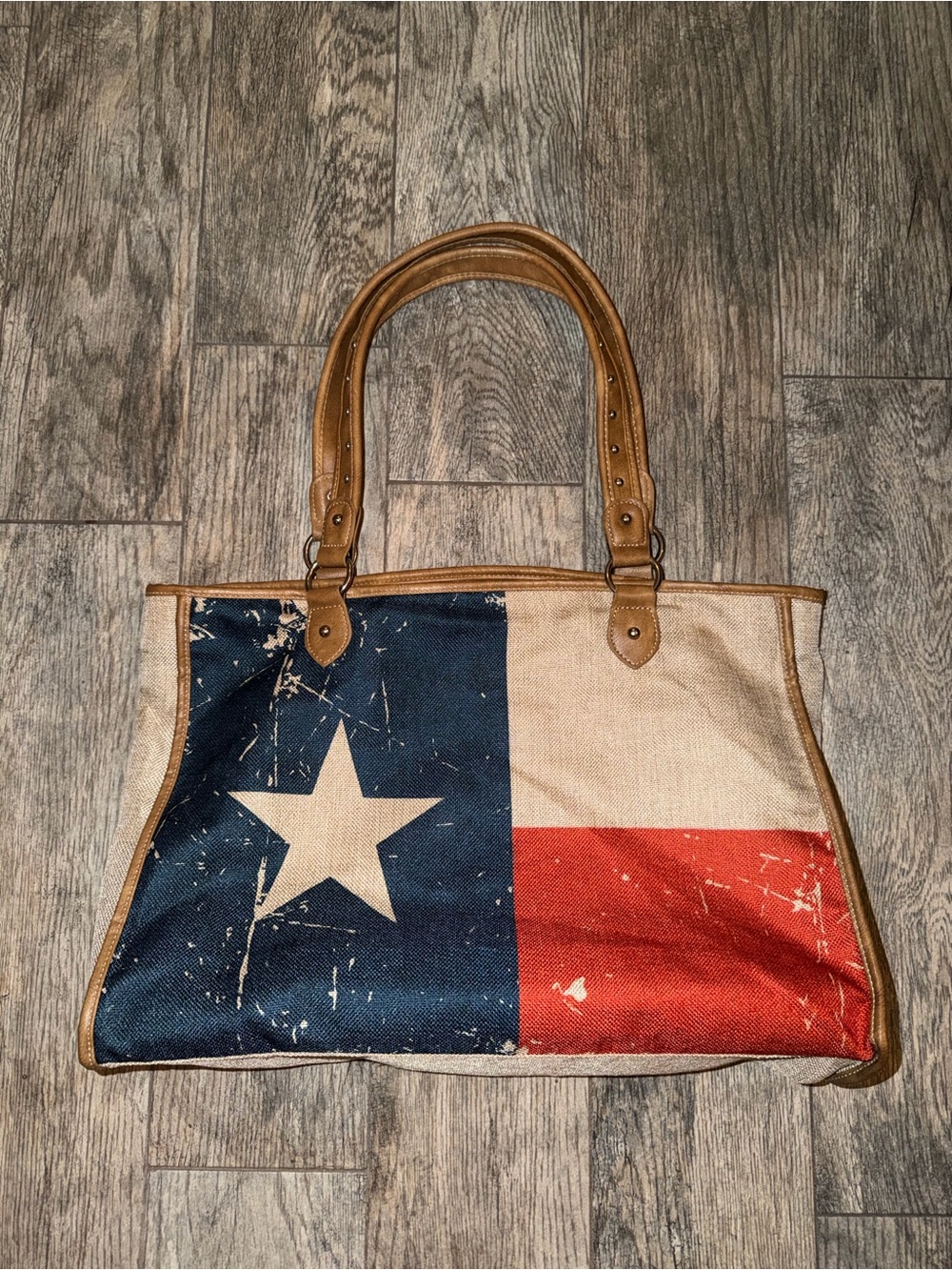 Montana West Texas Flag Canvas Tote Bag